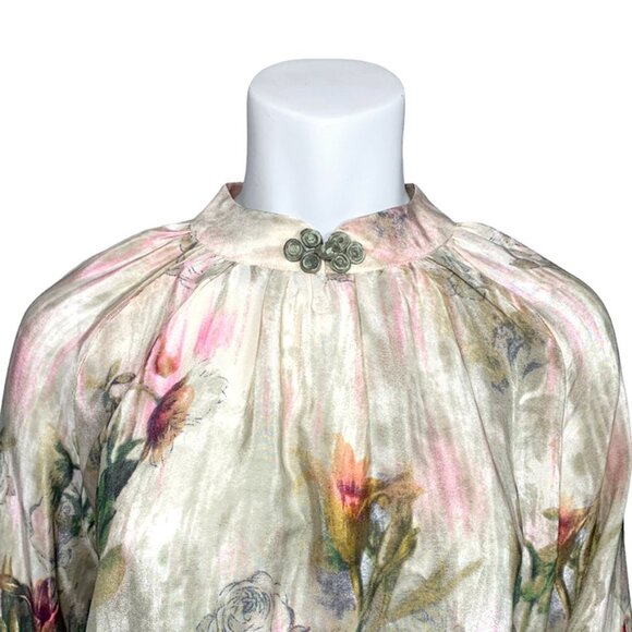 Garden Party Silk Floral Shift Dress - Picture 4 of 11